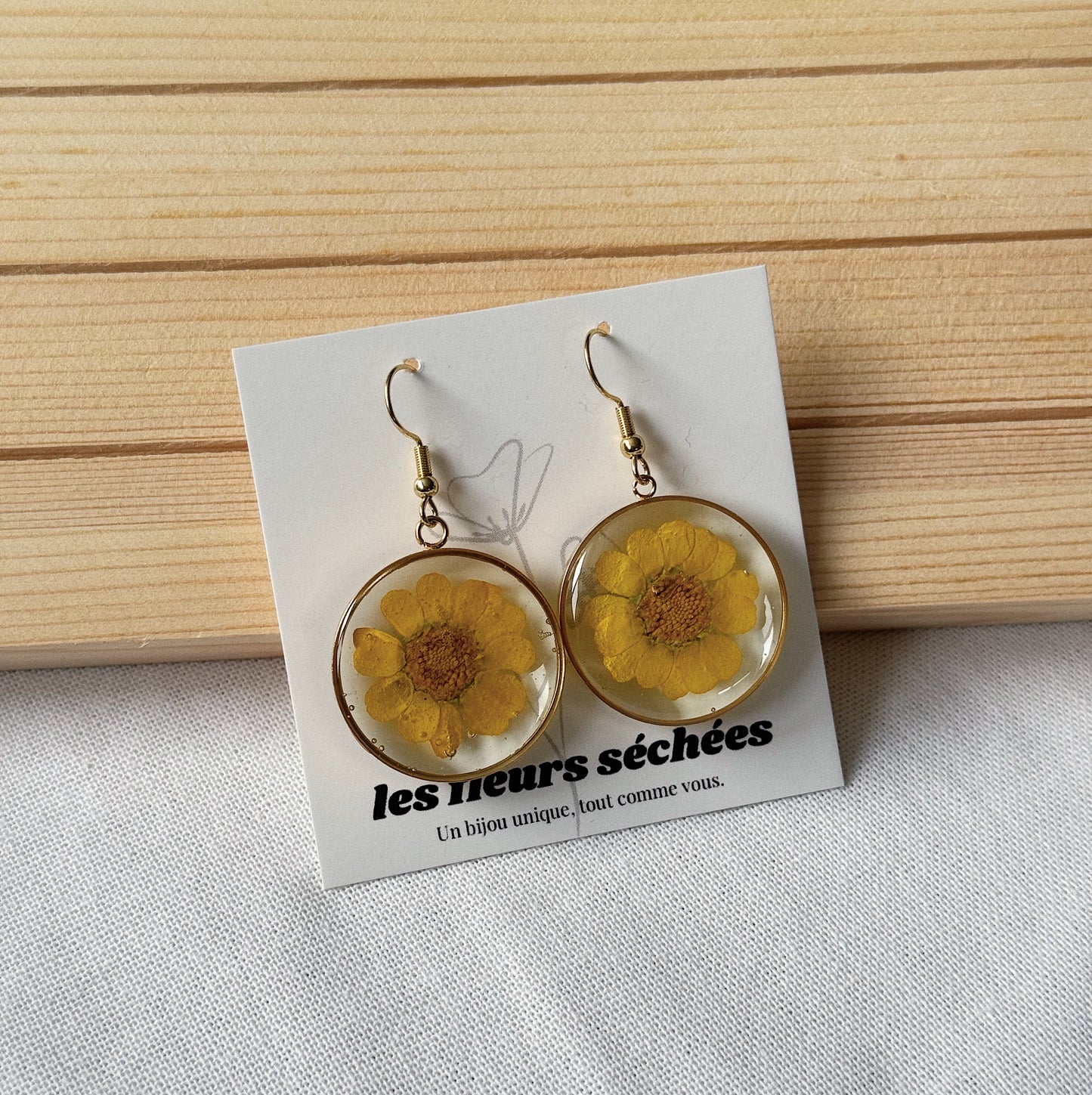 Boucles d'oreilles - Tournesol