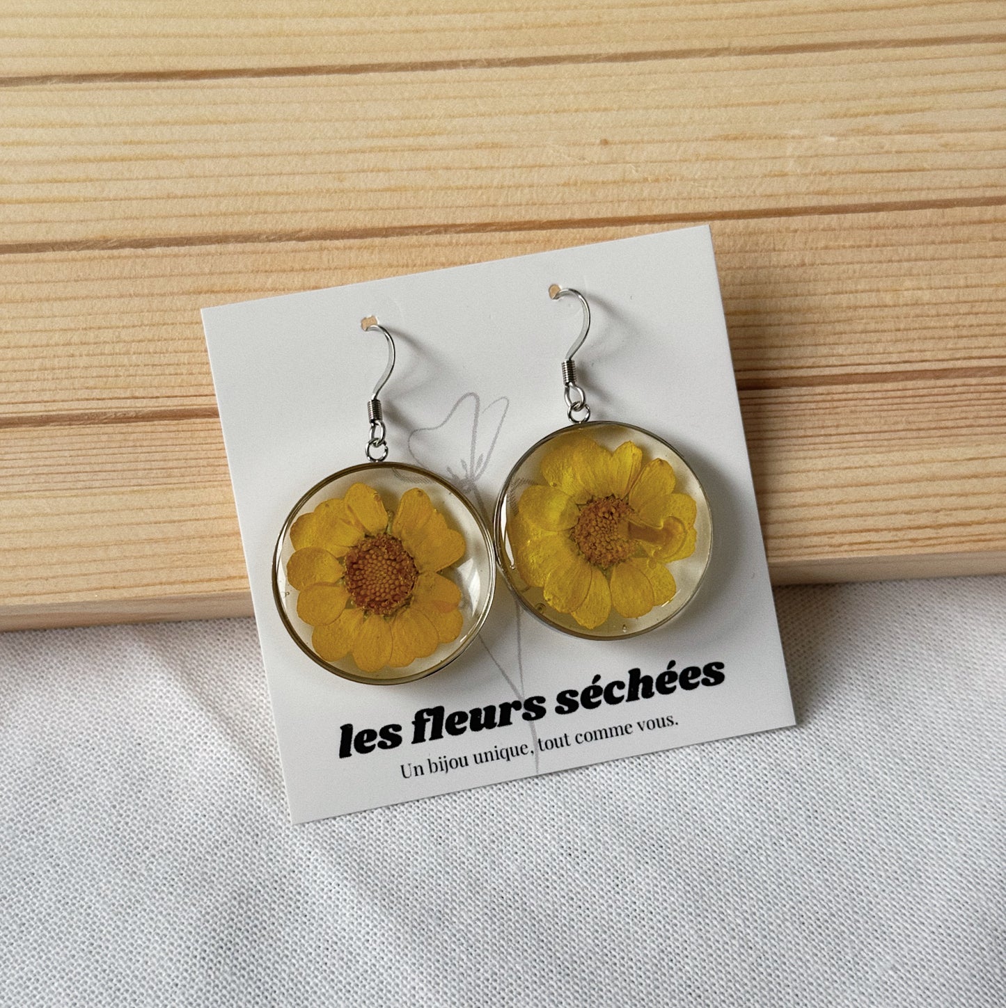 Boucles d'oreilles - Tournesol